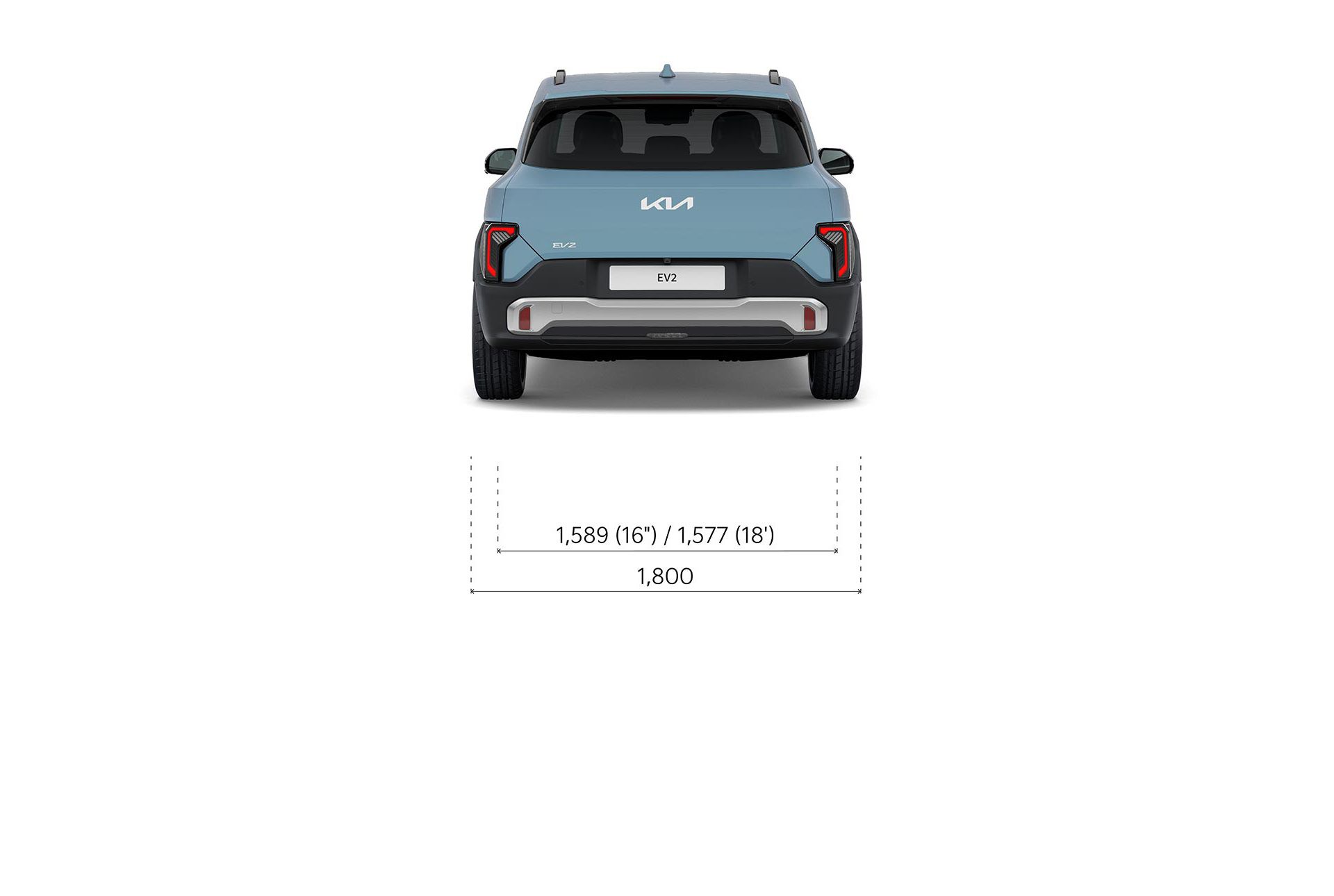 Kia EV3 Dimensions rear view